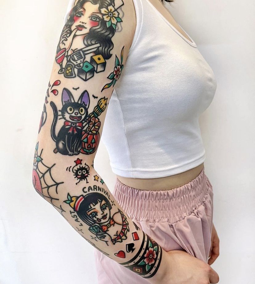 30 Old School Tattoo Ideas: Bold Traditional Sleeve Designs for Men and Women