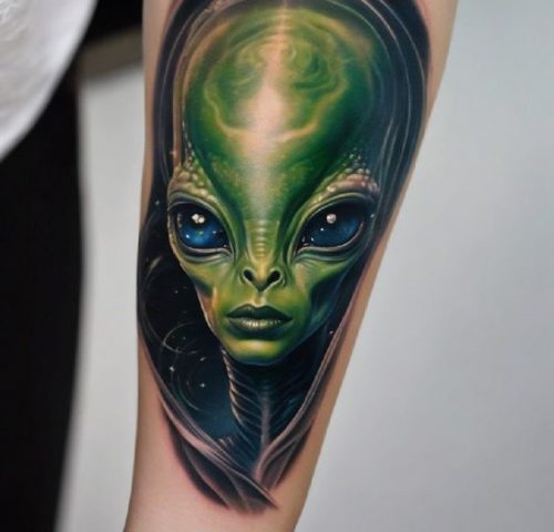 Explore the Cosmos with Style: 20 Stunning Alien Tattoo Ideas to Inspire Your Next Ink Adventure in