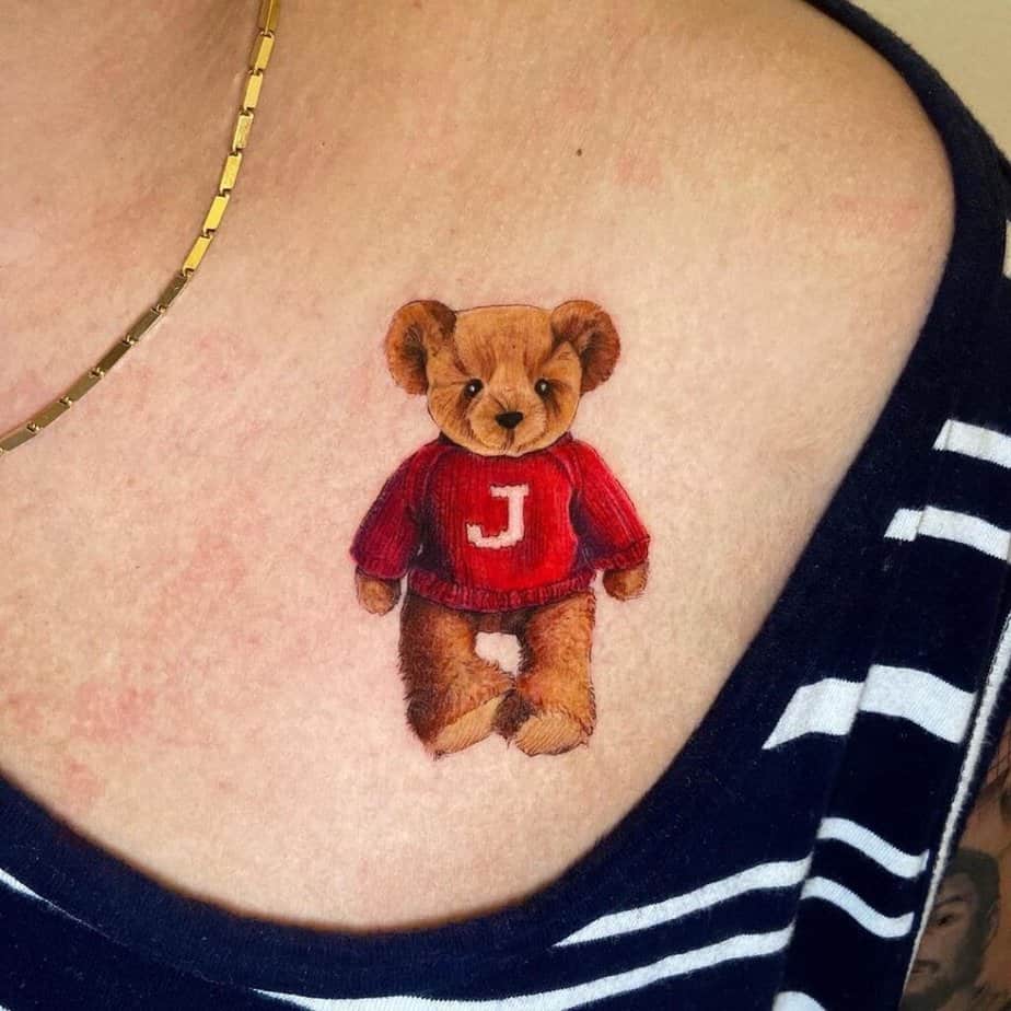 30 Teddy Bear Tattoo Designs Cute, Realistic, Fine Line, Matching, Feminine & Dark Tattoo Ideas