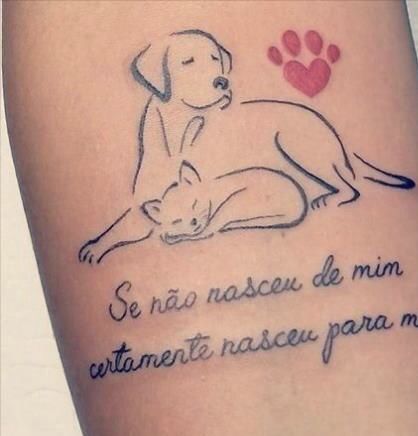 22 Cat and Dog Tattoo Ideas