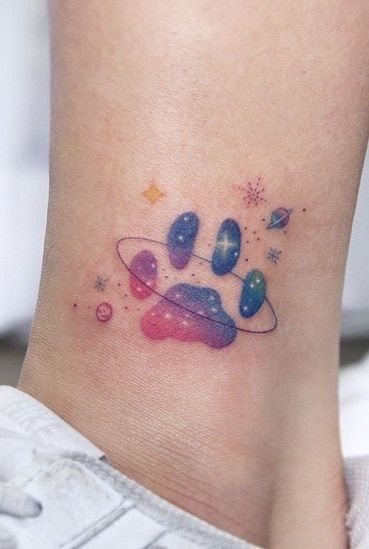 28 Paw Print Tattoo Ideas for Dog & Cat Lovers Memorial, Floral, Watercolor, Fine Line