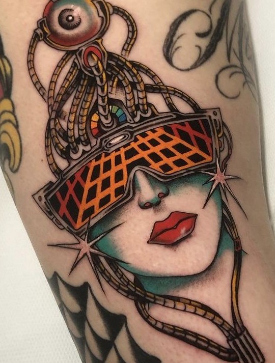 30 Cyberpunk Tattoo Ideas with Arm, Sleeve, Hand, and Back Designs