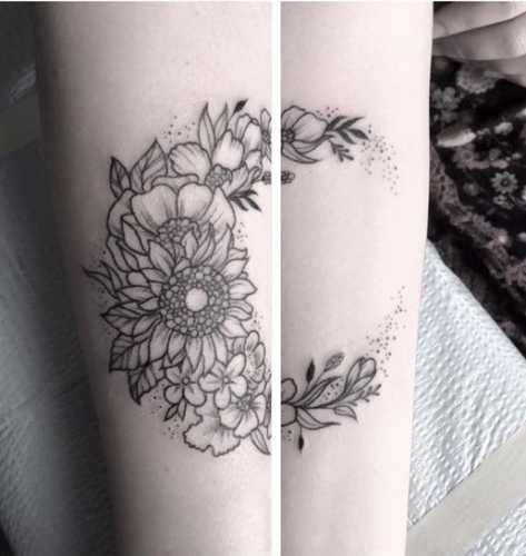 20 Moon Flower Tattoo Ideas: Graceful and Mystical Floral Designs