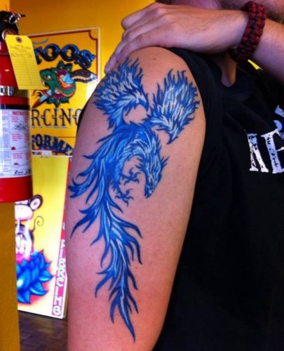 27 Majestic Phoenix Color Tattoo Designs