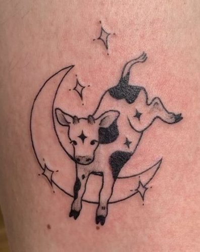 20 Cow Tattoo Small Ideas for