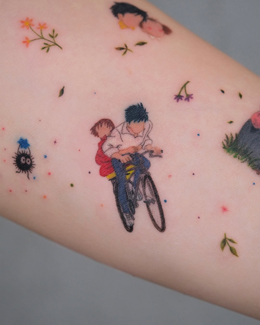 25 Studio Ghibli Tattoo Ideas Minimalist Totoro, Spirited Away Sleeve, Howl s Moving Castle Designs