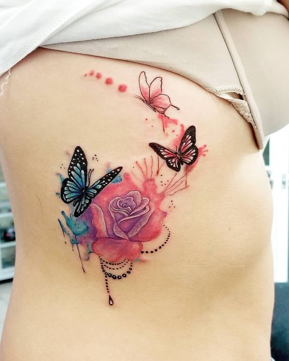 Explore 25 Unique Watercolor Butterfly Tattoo Ideas for : Stunning Designs for Women – Arm, Back, and Hand Styles