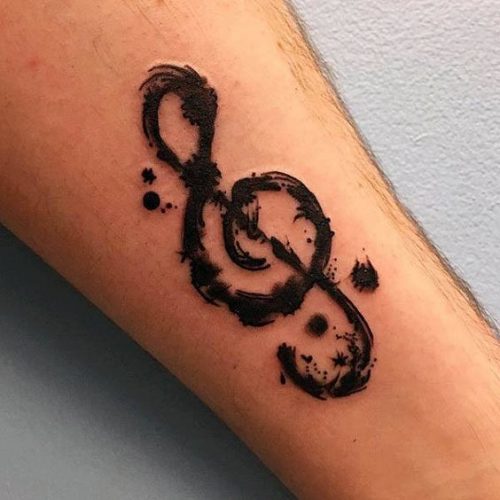 Unique Treble Clef Tattoo Ideas : Discover Designs for Music Lovers’ Ankles, Wrists & More!