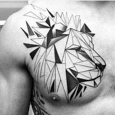 Roar with Confidence: 20 Lion Tattoo on Chest Design Ideas