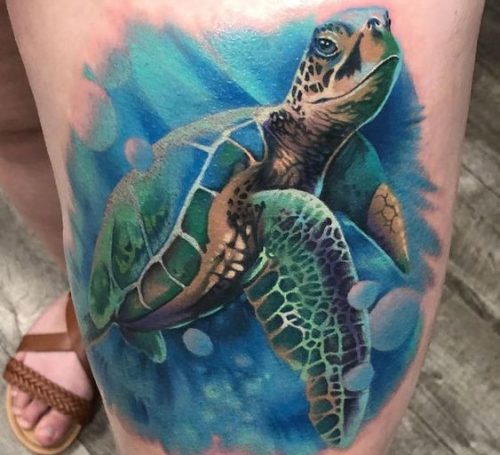 21 Sea Turtle Tattoo Design