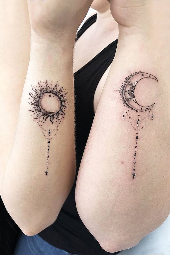 Explore 23 Unique Sun and Moon Tattoo Ideas for : Simple, Minimalist & Matching Designs for All