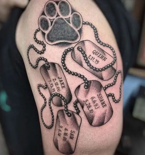 19 Dog Tag Tattoo Ideas