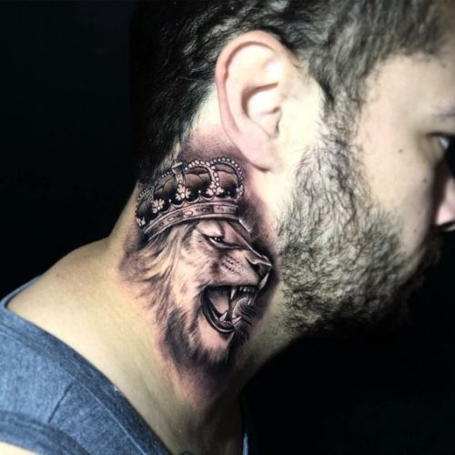 Neck Lion Tattoo: 17 Subtle and Striking Designs