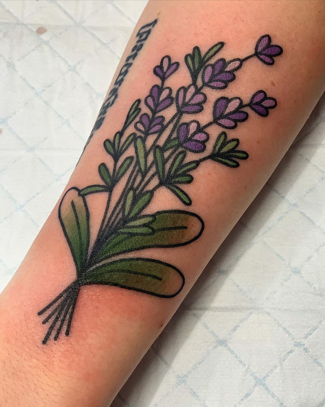27 Lavender Tattoo Ideas : Fine Line, Bee, Rosemary, Black and Grey, Minimalist, Men and Women