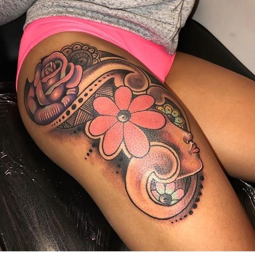 29 Colored Tattoo Ideas for Brown Skin Tones