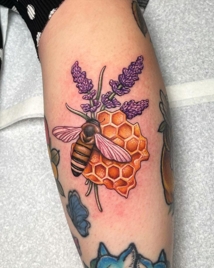 27 Lavender Tattoo Ideas : Fine Line, Bee, Rosemary, Black and Grey, Minimalist, Men and Women