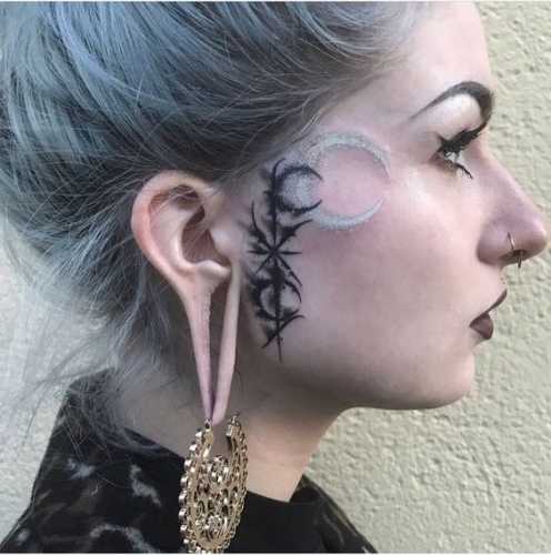 19 Side Face Tattoo Ideas for Women