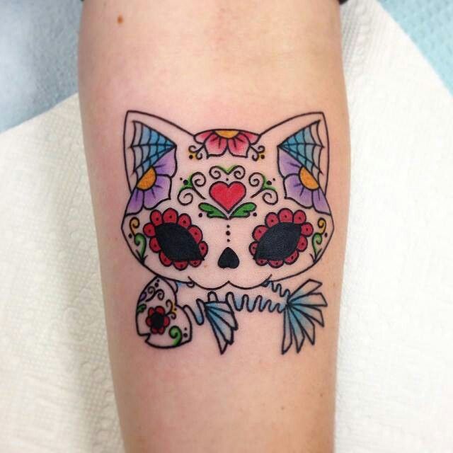 27 Sugar Skull Tattoo Designs for Women and Men Color, Black & White, Tiny