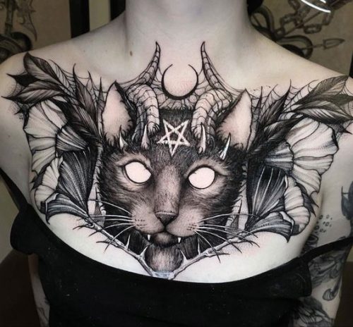 13 Witchy Chest Tattoo ideas