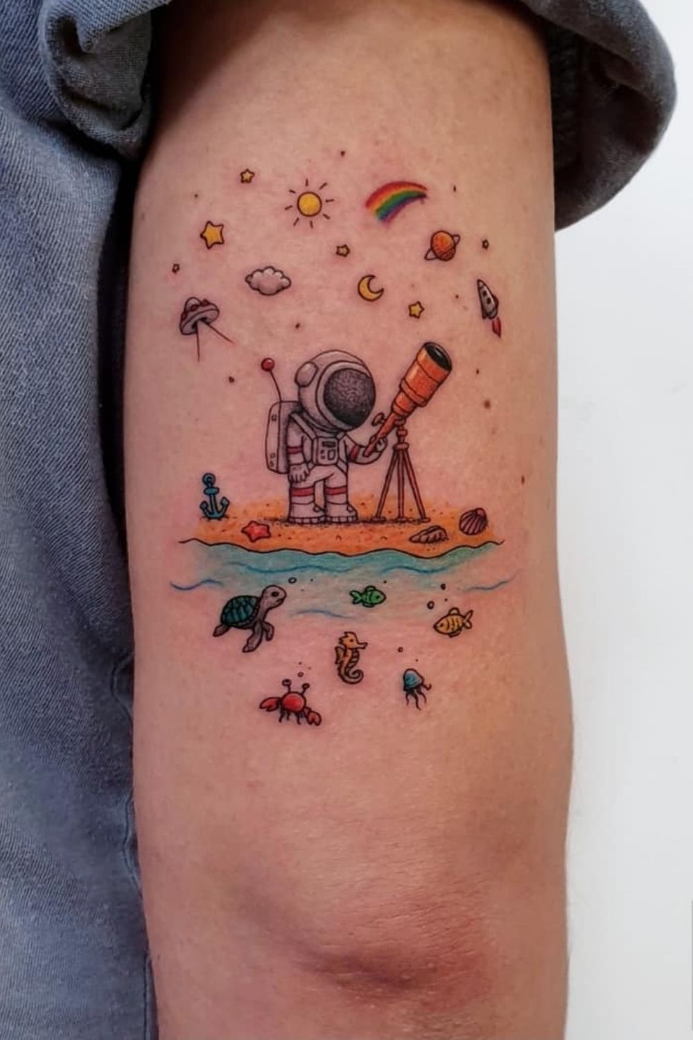 Astronaut Tattoo Ideas for Men and Women Minimalist, Stencil Outline, and Cosmic Designs