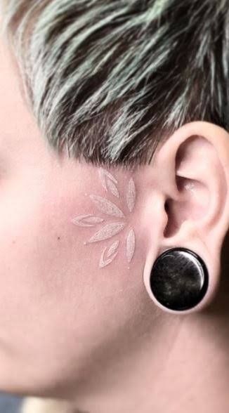 27 White Tattoo Ideas for Women and Men Aesthetic Designs on Dark Skin and More