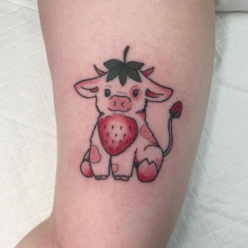 20 Cow Tattoo Small Ideas for