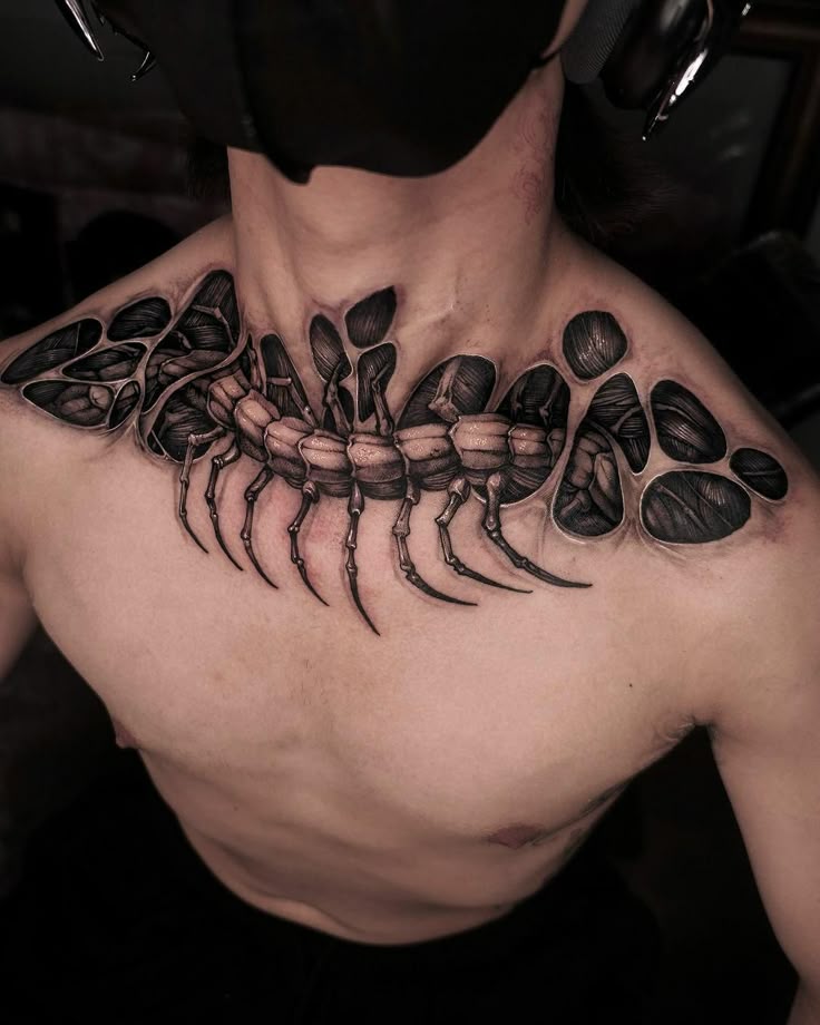31 Centipede Tattoo Ideas : Blackwork, Traditional, Tokyo Ghoul, Spider Lily, Skull, Giant Back