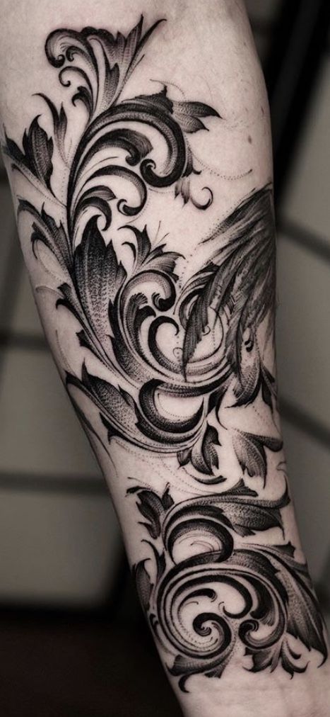 27 Filigree Tattoo Ideas: Baroque Scrollwork That Moves With the Body