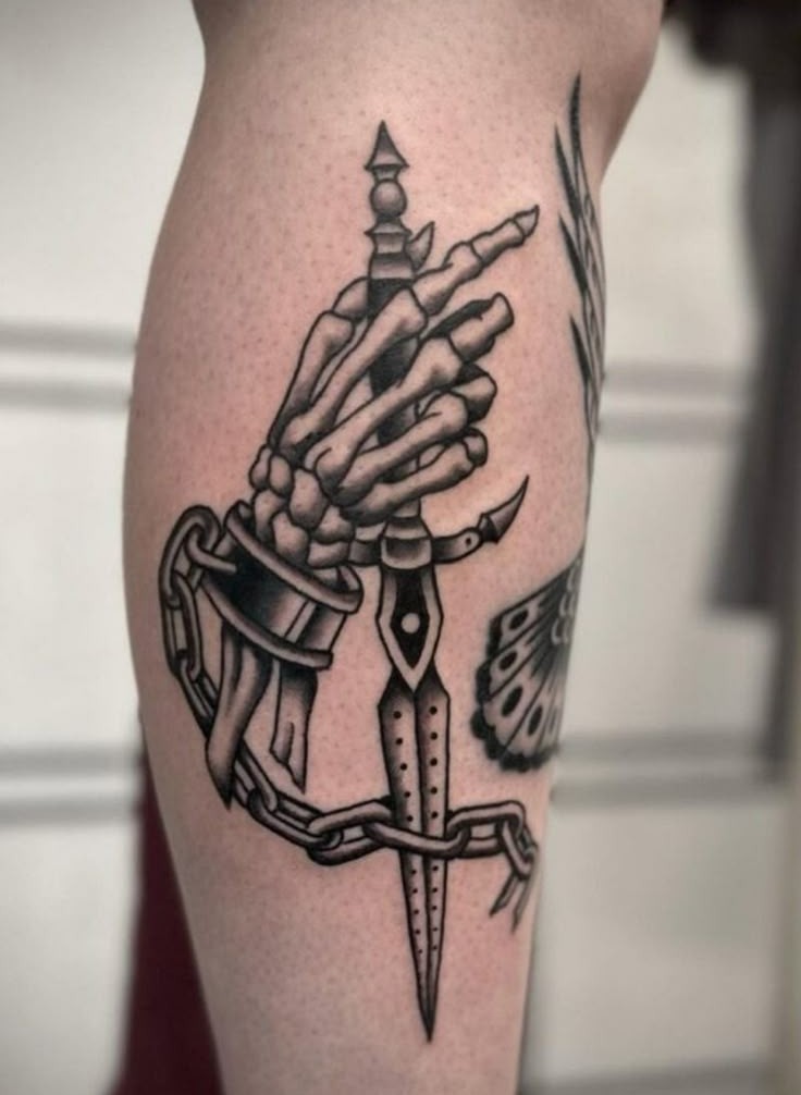 28 Skeleton Hand Tattoo Ideas Designs for Guy and Girl, Floral, Butterfly, Red ink and Full Body