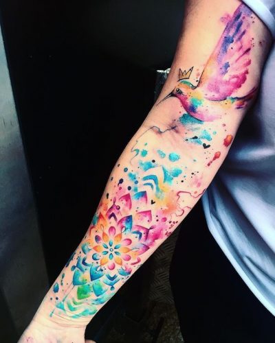 17 Watercolor Tattoo Sleeve Inspiration