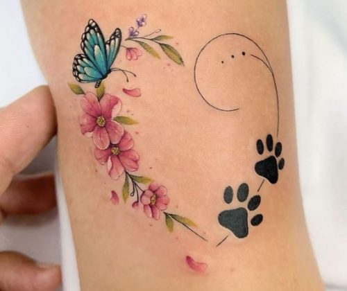 17 Cat Paw Print Tattoo Ideas