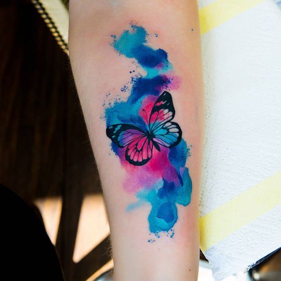 Explore 25 Unique Watercolor Butterfly Tattoo Ideas for : Stunning Designs for Women – Arm, Back, and Hand Styles