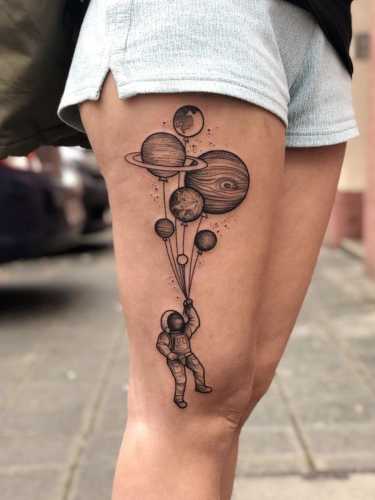 27 Astronaut Tattoo Ideas