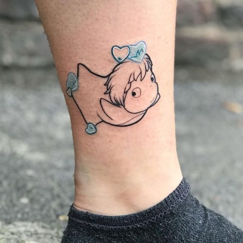 Explore Top 20 Ponyo Tattoo Designs – Embrace Studio Ghibli Magic in