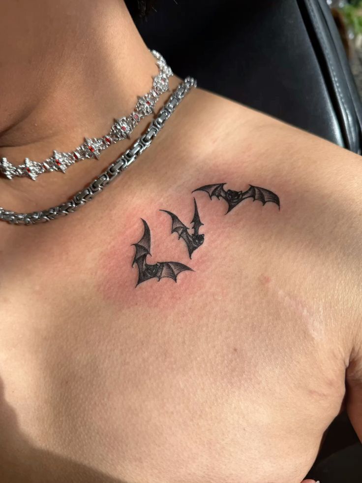 Bat Tattoo 25 Ideas in A Collection of Stencil, Gothic, Old School, and Simple Arm and Chest Tattoos
