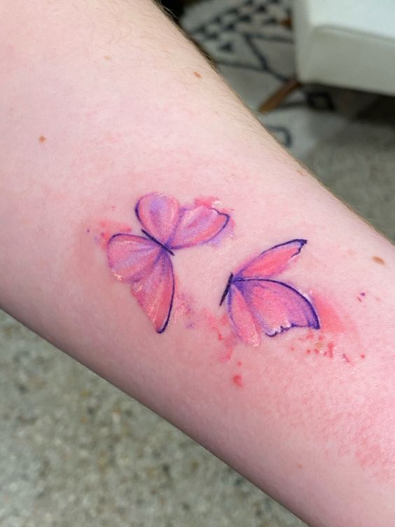 Explore 25 Unique Watercolor Butterfly Tattoo Ideas for : Stunning Designs for Women – Arm, Back, and Hand Styles