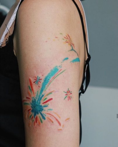 20 Captivating Firework Tattoo Designs for : Ignite Your Skin with Artistic Brilliance