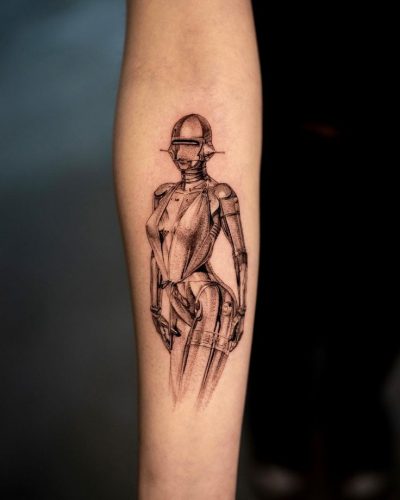 Explore 20 Unique Robot Tattoo Ideas for : From Futuristic Samurai to Colorful Mechanical Art