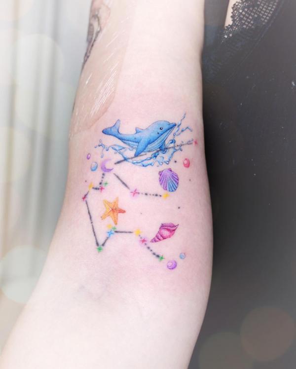 27 Aquarius Tattoo Ideas Unique For Men And Women | Constellation, Fineline, And Zodiac Designs