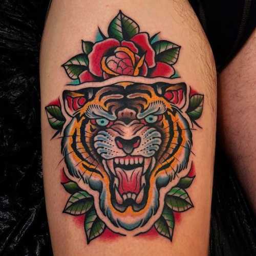 22 Old School Tiger Tattoo Ideas