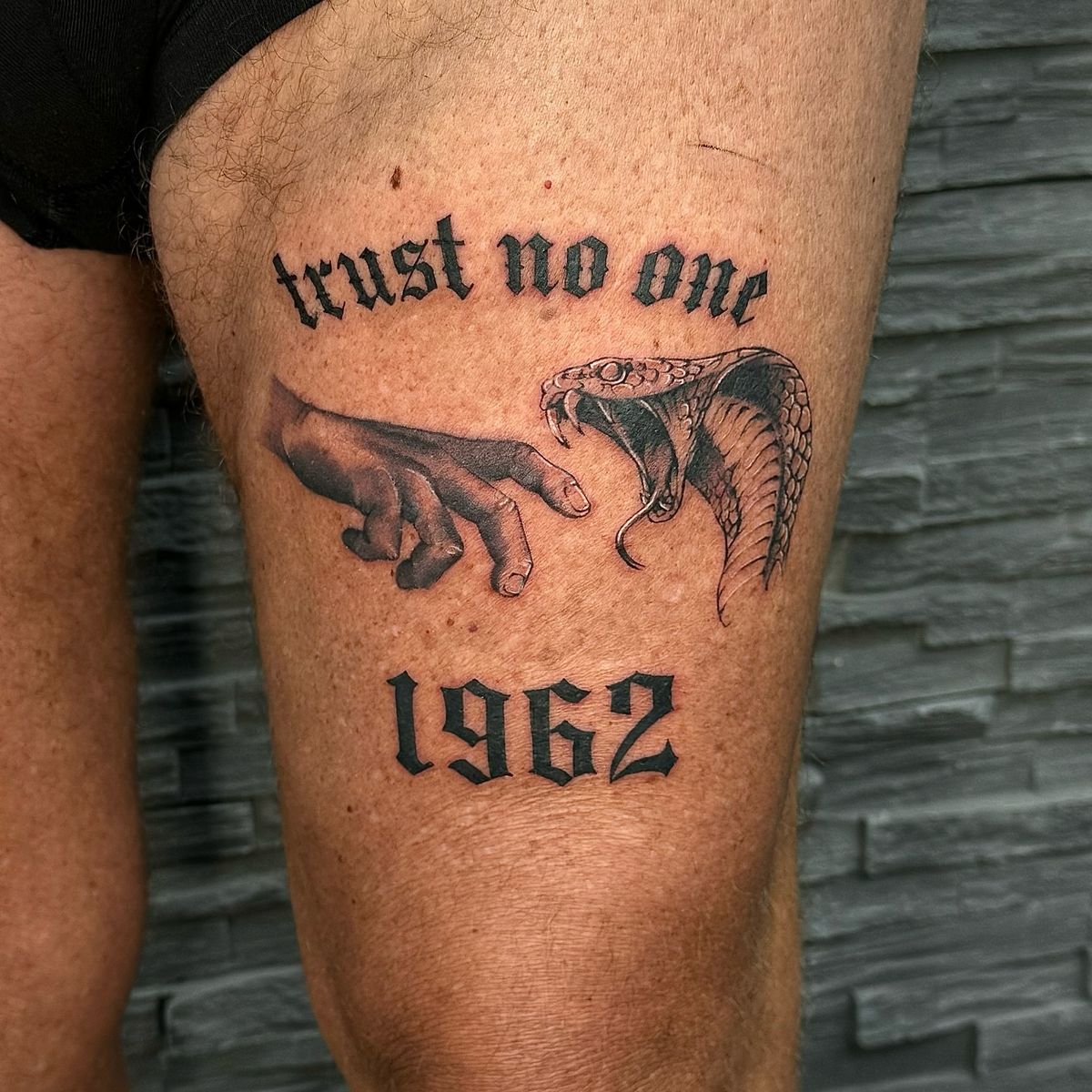 25 Trust No One Tattoo Designs with Lettering, Fonts, Ideas for Men and Women