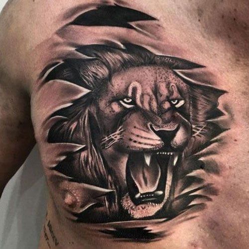 Immerse in Depth: 22 3D Lion Tattoo Ideas