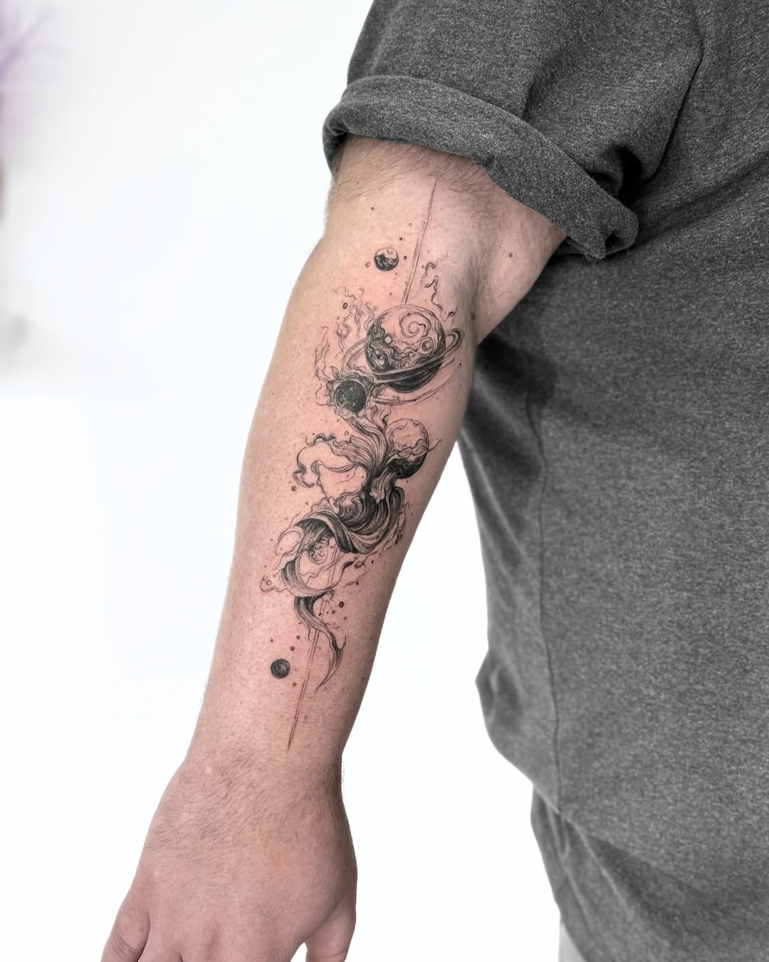27 Galaxy Tattoo Ideas with Sleeve Designs, Black and Grey, and Cosmic Color Concepts