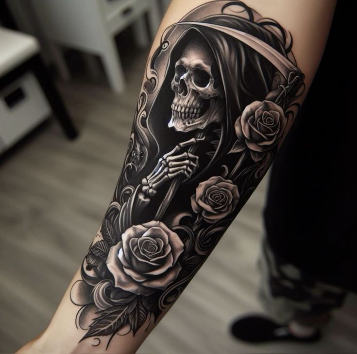 Discover 20 Grim Reaper Tattoo Ideas for Men & Women: Realistic, Traditional, Cute, and Neo-Traditional Designs