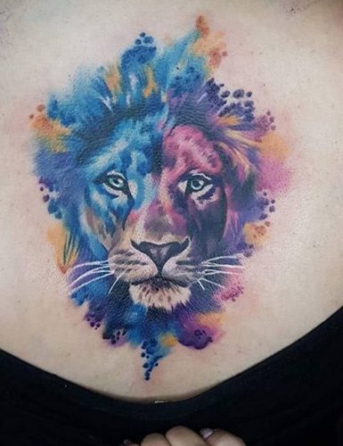 Lion Tattoo with Blue Eyes: 20 Enchanting and Mesmerizing Designs