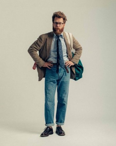 17 Trendy Men’s Jacket and Tie Combos for : Leather, Denim & Velvet Style