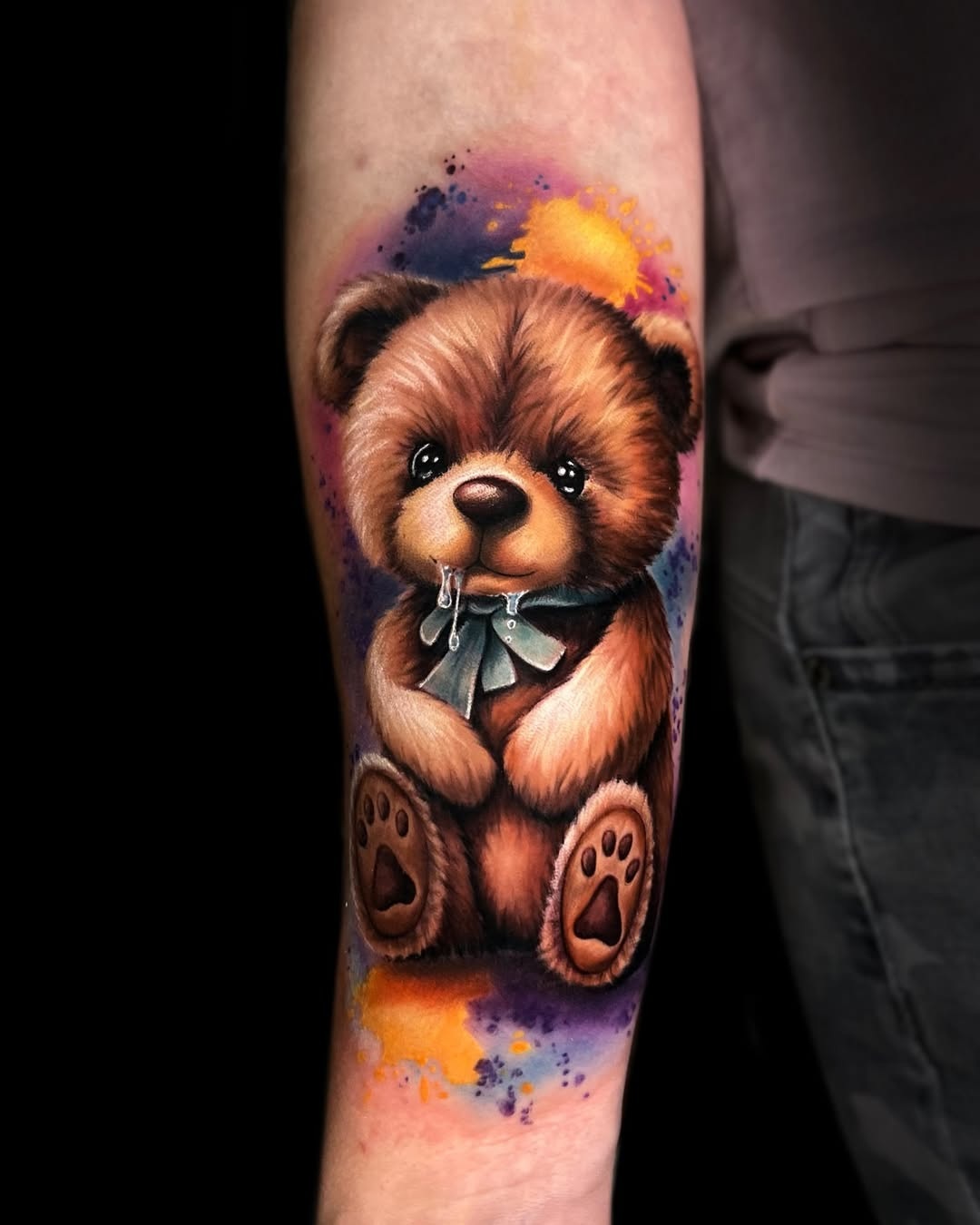 30 Teddy Bear Tattoo Designs Cute, Realistic, Fine Line, Matching, Feminine & Dark Tattoo Ideas