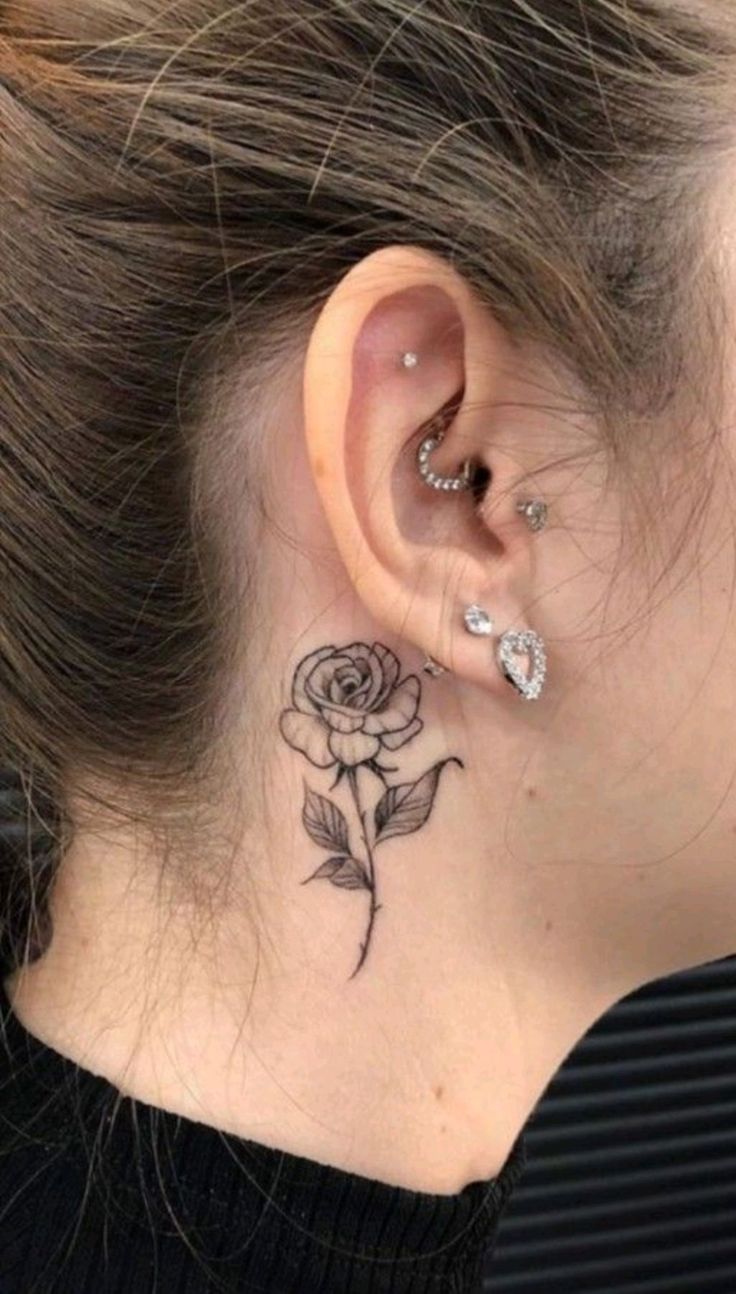 24 Ideas for Behind-the-Ear Tattoos: Creative and Inspiring Designs for Every Style