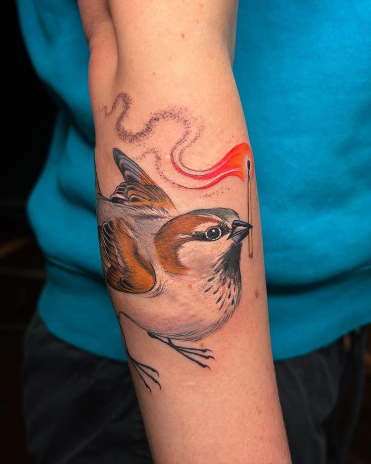 29 Sparrow Tattoo Ideas : Traditional, Men Arm and Hand Designs, Meaningful Bird Tattoos