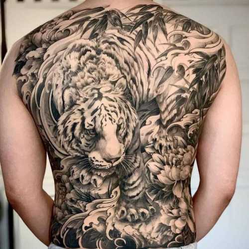 21 Tiger Tattoo on Back Ideas